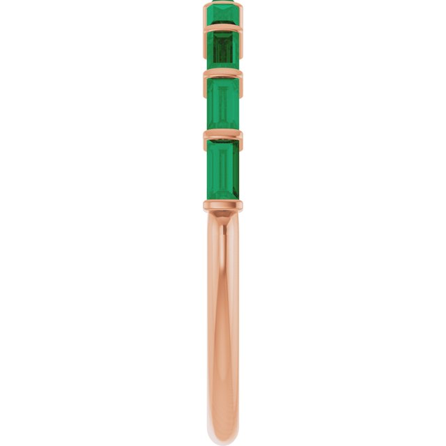 Natural Green Emerald | Straight baguette | 3 x 1.5mm | Lab-Grown Green Emerald | Straight baguette | 3 x 1.5mm
