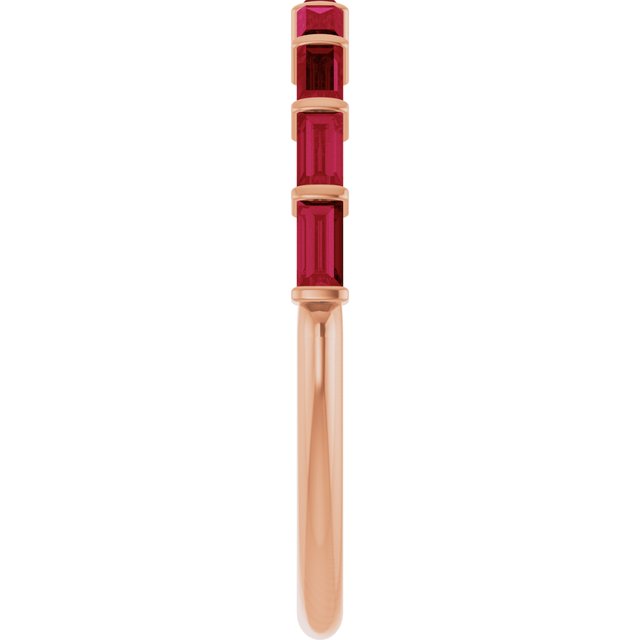 Natural Red Ruby | Straight baguette | 3 x 1.5mm | Lab-Grown Red Ruby | Straight baguette | 3 x 1.5mm