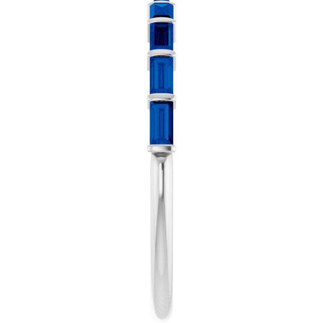 Natural Blue Sapphire | Straight baguette | 3 x 1.5mm | Lab-Grown Blue Sapphire | Straight baguette | 3 x 1.5mm