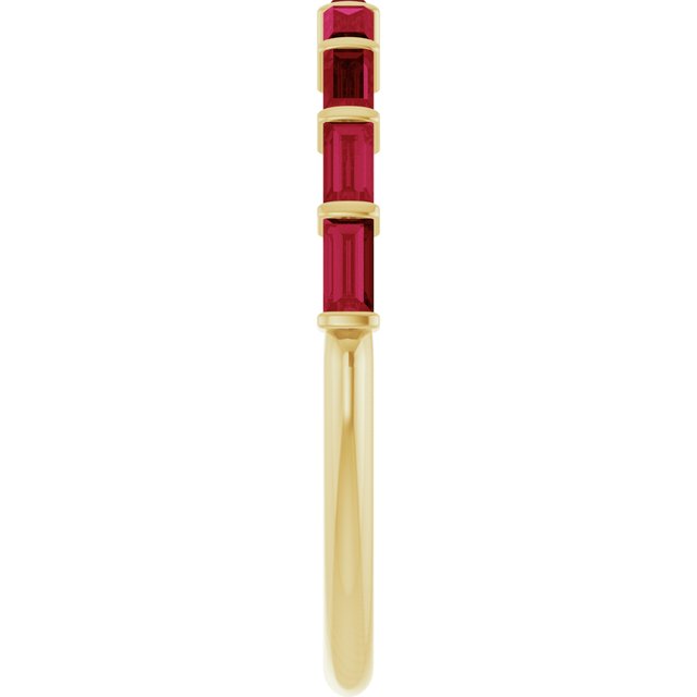 Natural Red Ruby | Straight baguette | 3 x 1.5mm | Lab-Grown Red Ruby | Straight baguette | 3 x 1.5mm