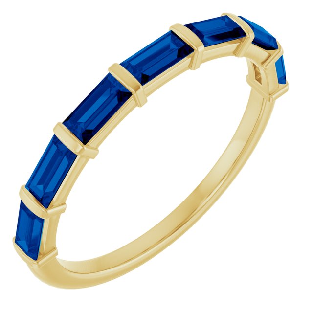 Natural Blue Sapphire | Straight baguette | 4 x 2mm | Lab-Grown Blue Sapphire | Straight baguette | 4 x 2mm