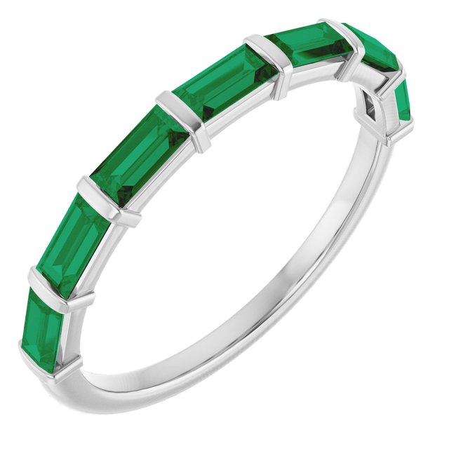 Natural Green Emerald | Straight baguette | 4 x 2mm | Lab-Grown Green Emerald | Straight baguette | 4 x 2mm