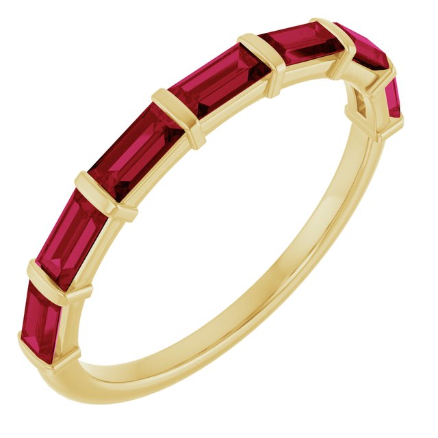 Natural Red Ruby | Straight baguette | 4 x 2mm | Lab-Grown Red Ruby | Straight baguette | 4 x 2mm