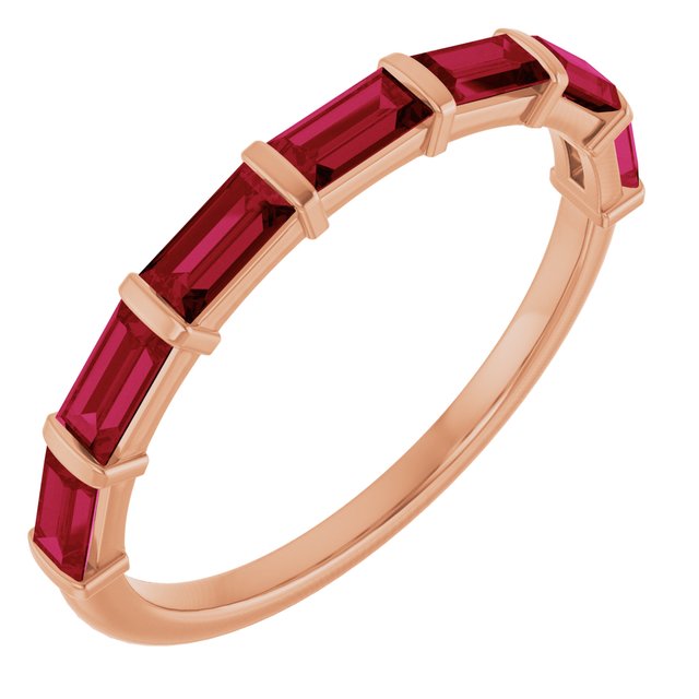 Natural Red Ruby | Straight baguette | 4 x 2mm | Lab-Grown Red Ruby | Straight baguette | 4 x 2mm