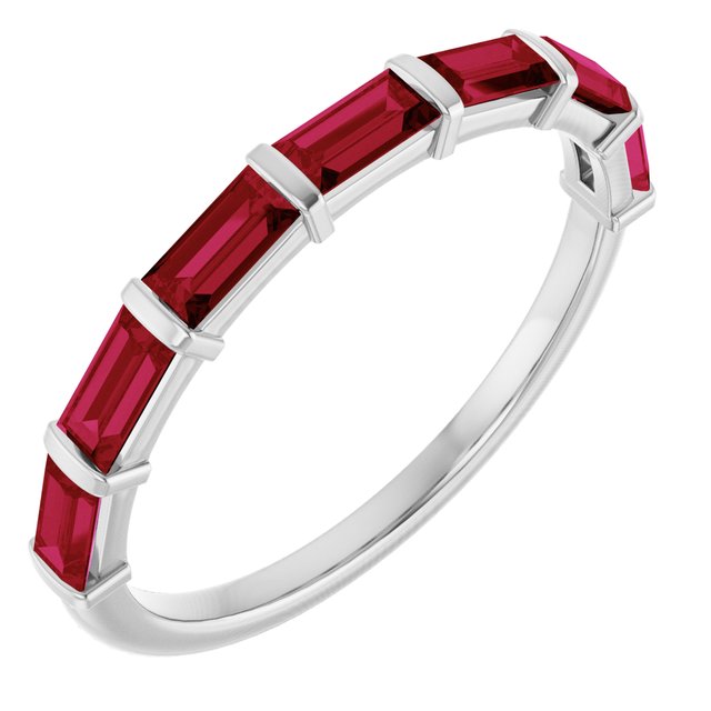 Natural Red Ruby | Straight baguette | 4 x 2mm | Lab-Grown Red Ruby | Straight baguette | 4 x 2mm