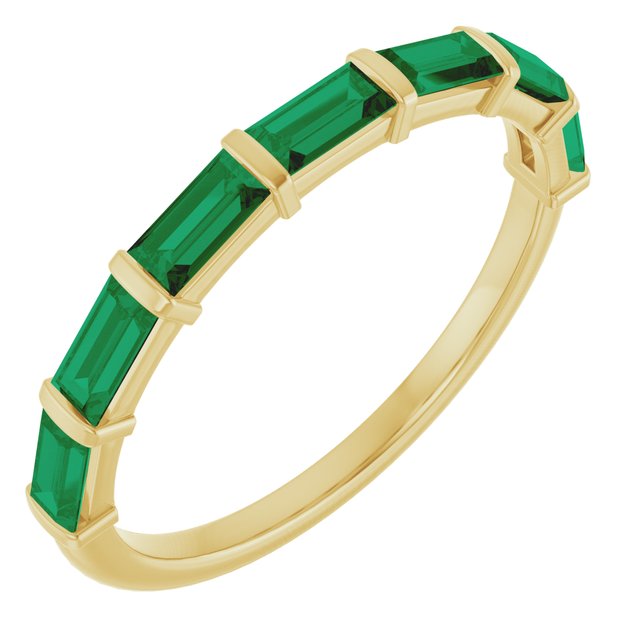 Natural Green Emerald | Straight baguette | 4 x 2mm | Lab-Grown Green Emerald | Straight baguette | 4 x 2mm