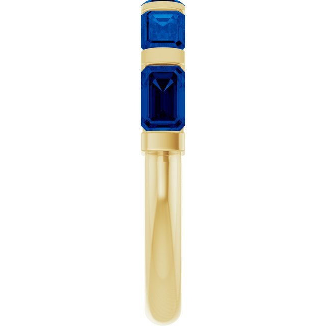 Natural Blue Sapphire | Emerald | 5 x 3mm | Lab-Grown Blue Sapphire | Emerald | 5 x 3mm