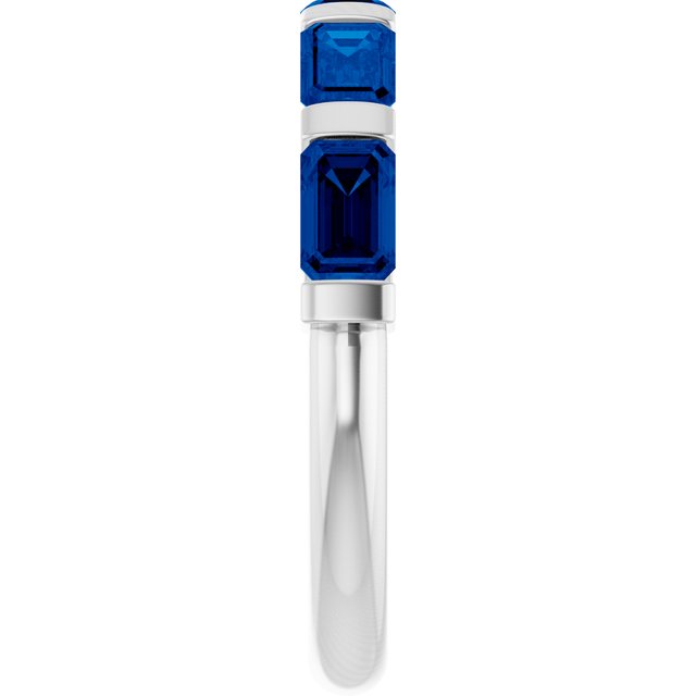 Natural Blue Sapphire | Emerald | 5 x 3mm | Lab-Grown Blue Sapphire | Emerald | 5 x 3mm