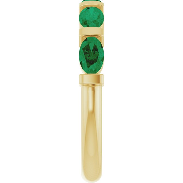 Lab-Grown Green Emerald | Oval | 5 x 3mm | Natural Green Emerald | Oval | 5 x 3mm