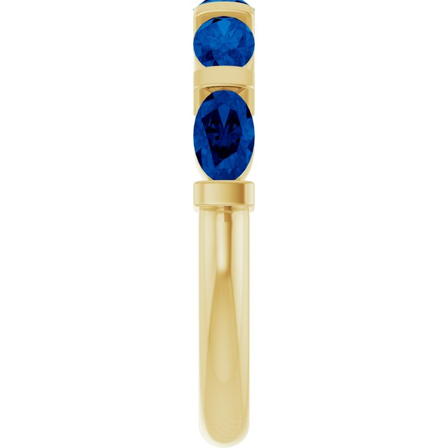 Lab-Grown Blue Sapphire | Oval | 5 x 3mm | Natural Blue Sapphire | Oval | 5 x 3mm