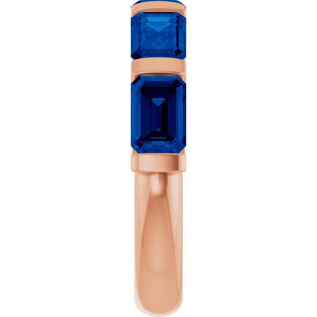 Natural Blue Sapphire | Emerald | 6 x 4mm | Lab-Grown Blue Sapphire | Emerald | 6 x 4mm