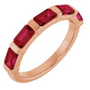Natural Red Ruby | Emerald | 5 x 3mm | Lab-Grown Red Ruby | Emerald | 5 x 3mm