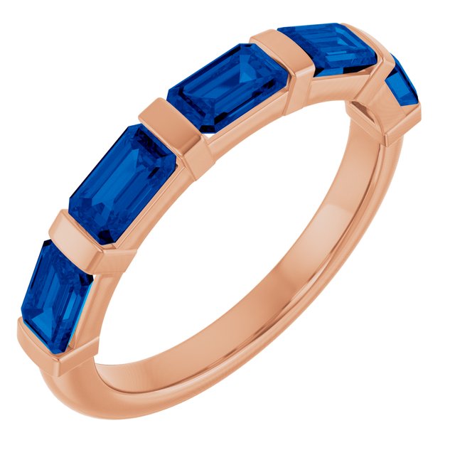 Natural Blue Sapphire | Emerald | 5 x 3mm | Lab-Grown Blue Sapphire | Emerald | 5 x 3mm