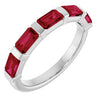 Natural Red Ruby | Emerald | 5 x 3mm | Lab-Grown Red Ruby | Emerald | 5 x 3mm