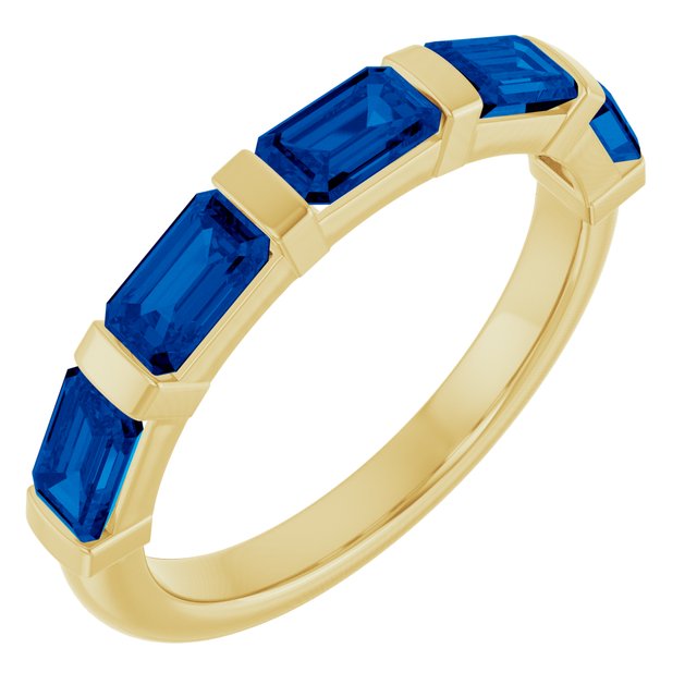 Natural Blue Sapphire | Emerald | 5 x 3mm | Lab-Grown Blue Sapphire | Emerald | 5 x 3mm