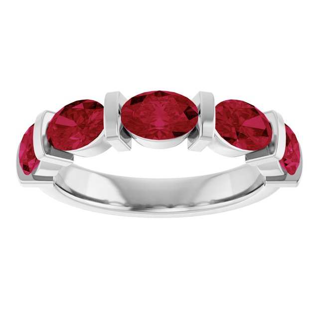 Natural Red Ruby | Oval | 6 x 4mm | Lab-Grown Red Ruby | Oval | 6 x 4mm