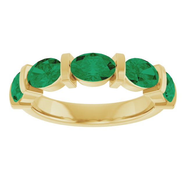 Lab-Grown Green Emerald | Oval | 6 x 4mm | Natural Green Emerald | Oval | 6 x 4mm