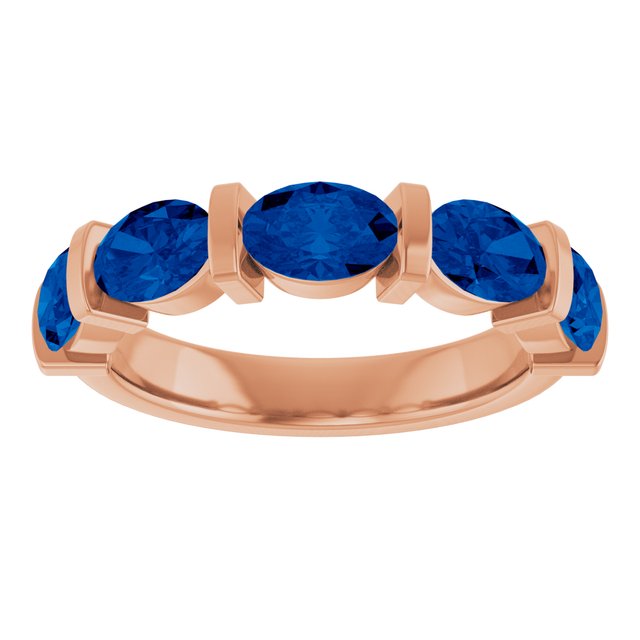 Lab-Grown Blue Sapphire | Oval | 6 x 4mm | Natural Blue Sapphire | Oval | 6 x 4mm