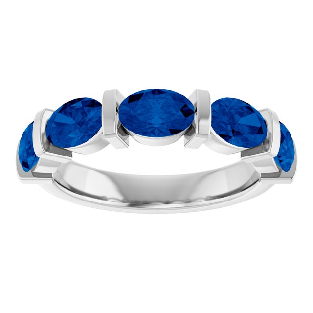 Natural Blue Sapphire | Oval | 6 x 4mm | Lab-Grown Blue Sapphire | Oval | 6 x 4mm
