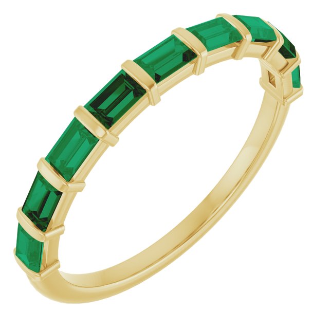 Natural Green Emerald | Straight baguette | 3 x 2mm | Lab-Grown Green Emerald | Straight baguette | 3 x 2mm