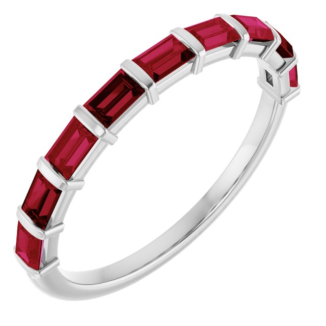 Natural Red Ruby | Straight baguette | 3 x 2mm | Lab-Grown Red Ruby | Straight baguette | 3 x 2mm