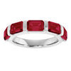 Natural Red Ruby | Emerald | 6 x 4mm | Lab-Grown Red Ruby | Emerald | 6 x 4mm