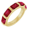 Natural Red Ruby | Emerald | 6 x 4mm | Lab-Grown Red Ruby | Emerald | 6 x 4mm