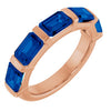 Natural Blue Sapphire | Emerald | 6 x 4mm | Lab-Grown Blue Sapphire | Emerald | 6 x 4mm