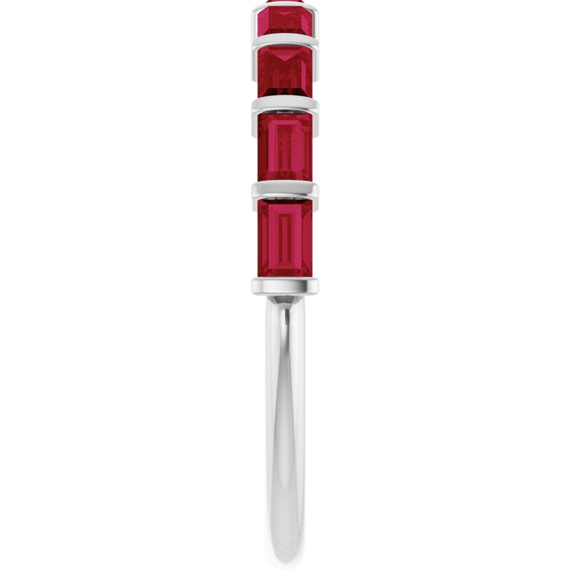 Natural Red Ruby | Straight baguette | 3 x 2mm | Lab-Grown Red Ruby | Straight baguette | 3 x 2mm