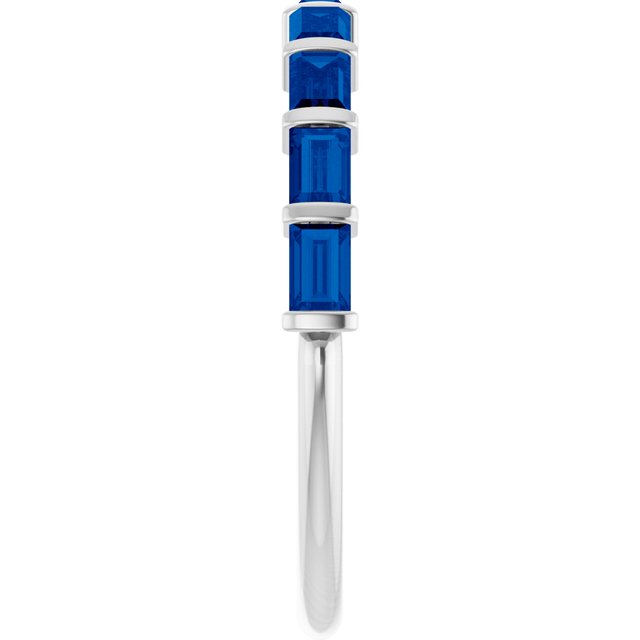 Natural Blue Sapphire | Straight baguette | 3 x 2mm | Lab-Grown Blue Sapphire | Straight baguette | 3 x 2mm