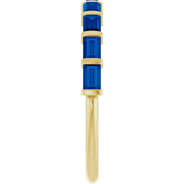 Natural Blue Sapphire | Straight baguette | 3 x 2mm | Lab-Grown Blue Sapphire | Straight baguette | 3 x 2mm