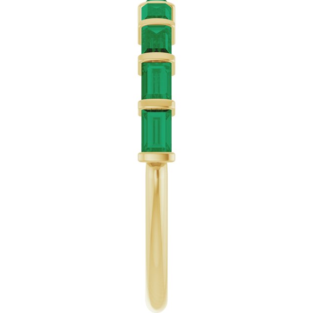 Natural Green Emerald | Straight baguette | 3 x 2mm | Lab-Grown Green Emerald | Straight baguette | 3 x 2mm