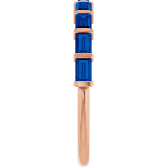 Natural Blue Sapphire | Straight baguette | 3 x 2mm | Lab-Grown Blue Sapphire | Straight baguette | 3 x 2mm