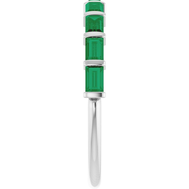 Natural Green Emerald | Straight baguette | 3 x 2mm | Lab-Grown Green Emerald | Straight baguette | 3 x 2mm