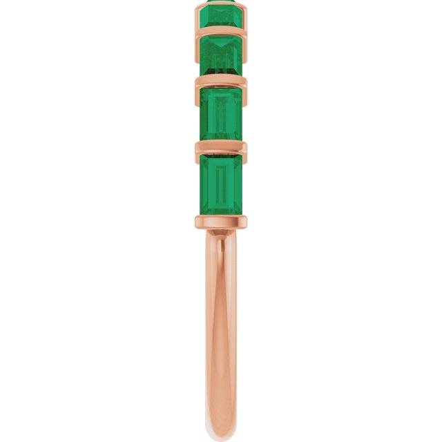 Natural Green Emerald | Straight baguette | 3 x 2mm | Lab-Grown Green Emerald | Straight baguette | 3 x 2mm