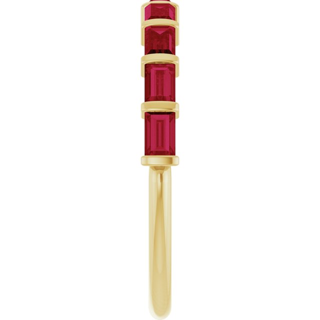 Natural Red Ruby | Straight baguette | 3 x 2mm | Lab-Grown Red Ruby | Straight baguette | 3 x 2mm