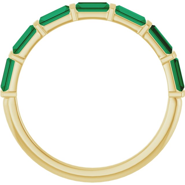 Natural Green Emerald | Straight baguette | 4 x 2mm | Lab-Grown Green Emerald | Straight baguette | 4 x 2mm