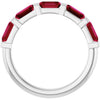 Natural Red Ruby | Emerald | 5 x 3mm | Lab-Grown Red Ruby | Emerald | 5 x 3mm