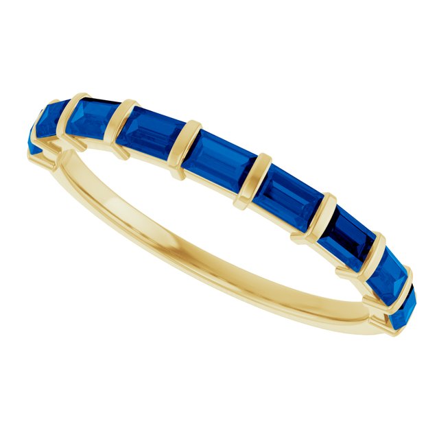 Natural Blue Sapphire | Straight baguette | 3 x 2mm | Lab-Grown Blue Sapphire | Straight baguette | 3 x 2mm