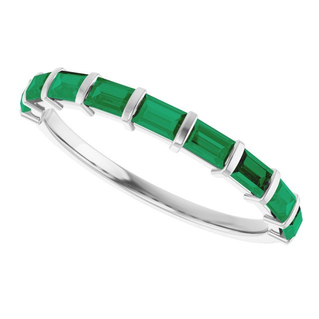 Natural Green Emerald | Straight baguette | 3 x 2mm | Lab-Grown Green Emerald | Straight baguette | 3 x 2mm