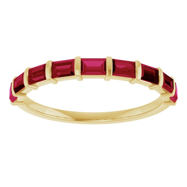 Natural Red Ruby | Straight baguette | 3 x 2mm | Lab-Grown Red Ruby | Straight baguette | 3 x 2mm