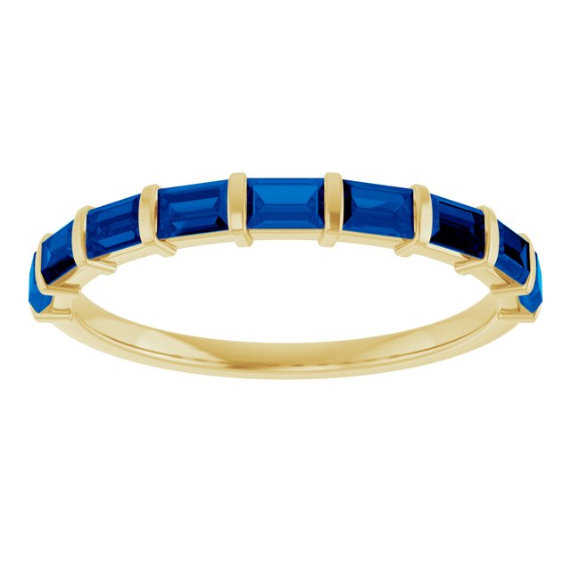 Natural Blue Sapphire | Straight baguette | 3 x 2mm | Lab-Grown Blue Sapphire | Straight baguette | 3 x 2mm