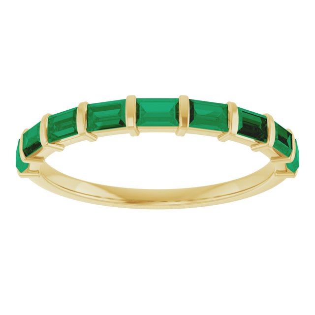 Natural Green Emerald | Straight baguette | 3 x 2mm | Lab-Grown Green Emerald | Straight baguette | 3 x 2mm