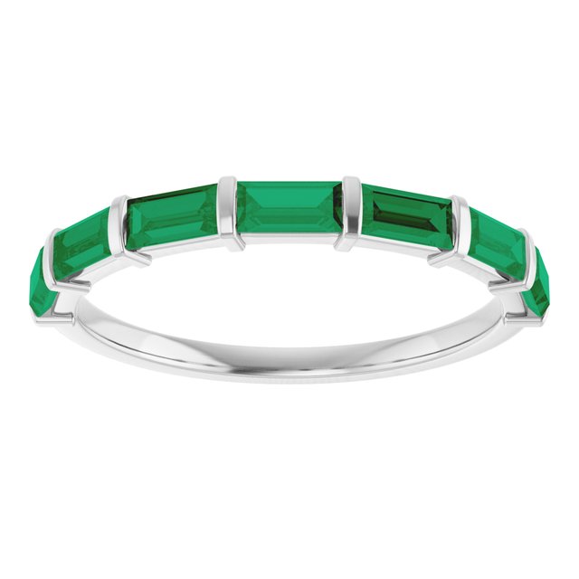 Natural Green Emerald | Straight baguette | 4 x 2mm | Lab-Grown Green Emerald | Straight baguette | 4 x 2mm