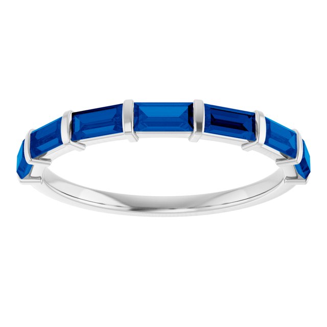 Natural Blue Sapphire | Straight baguette | 4 x 2mm | Lab-Grown Blue Sapphire | Straight baguette | 4 x 2mm