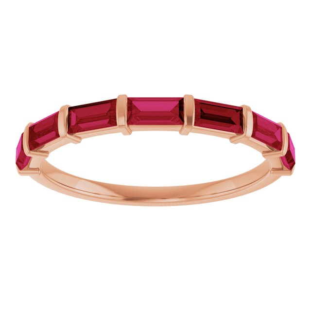 Natural Red Ruby | Straight baguette | 4 x 2mm | Lab-Grown Red Ruby | Straight baguette | 4 x 2mm