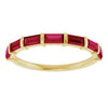 Natural Red Ruby | Straight baguette | 4 x 2mm | Lab-Grown Red Ruby | Straight baguette | 4 x 2mm