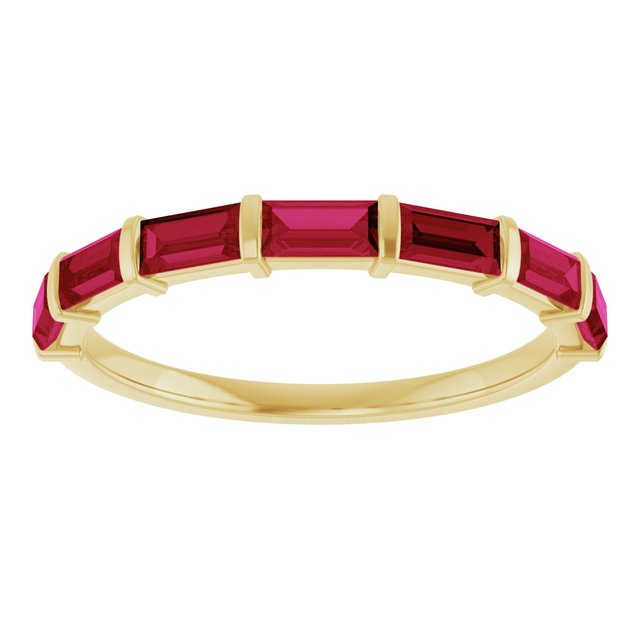 Natural Red Ruby | Straight baguette | 4 x 2mm | Lab-Grown Red Ruby | Straight baguette | 4 x 2mm