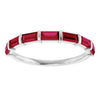 Natural Red Ruby | Straight baguette | 4 x 2mm | Lab-Grown Red Ruby | Straight baguette | 4 x 2mm