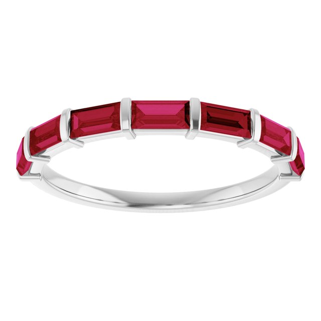 Natural Red Ruby | Straight baguette | 4 x 2mm | Lab-Grown Red Ruby | Straight baguette | 4 x 2mm